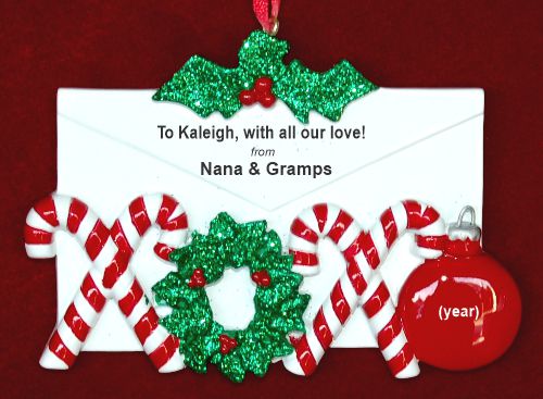 Granddaughter Christmas Ornament XOXO Personalized by RussellRhodes.com