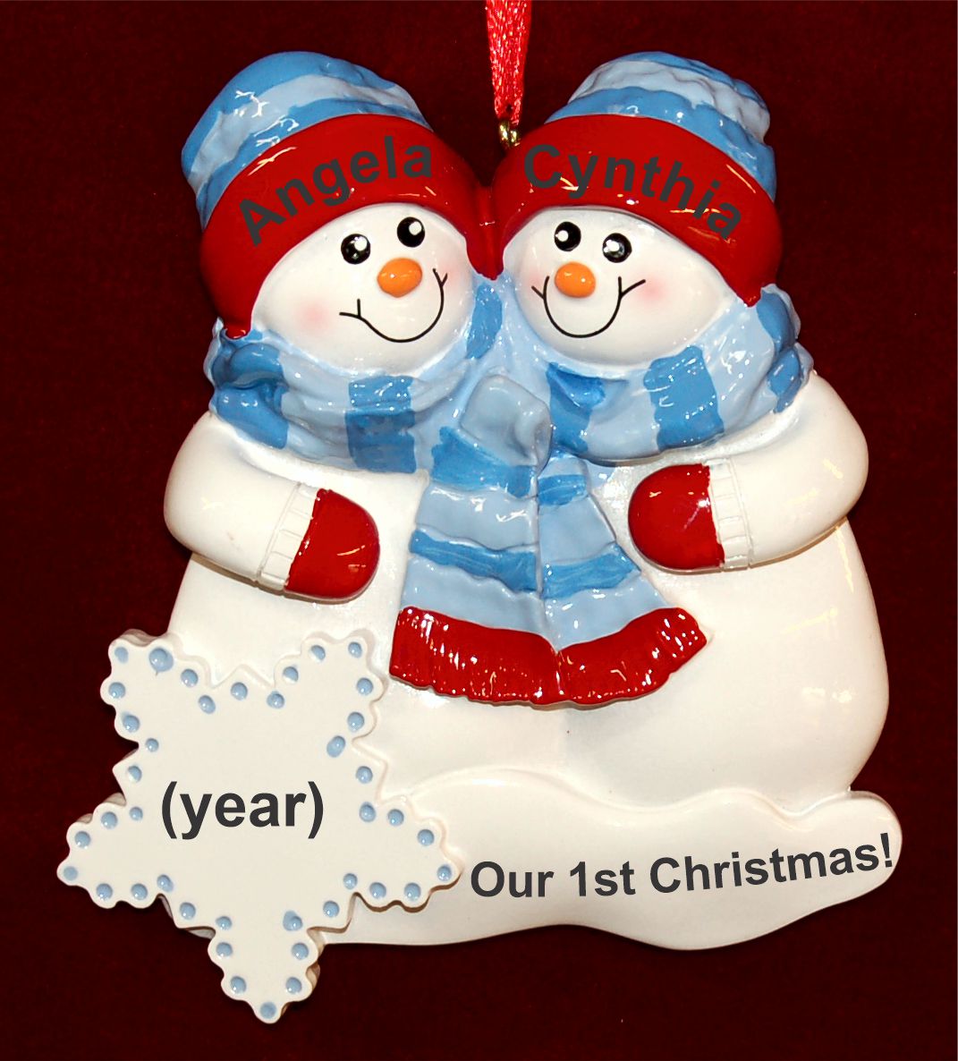 Twins 1st Christmas Ornament Personalized FREE by Russell Rhodes