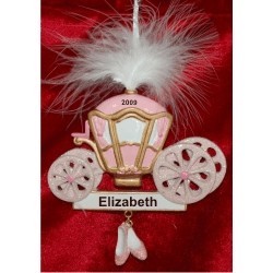 Princess Carriage with Plume Christmas Ornament Personalized by RussellRhodes.com