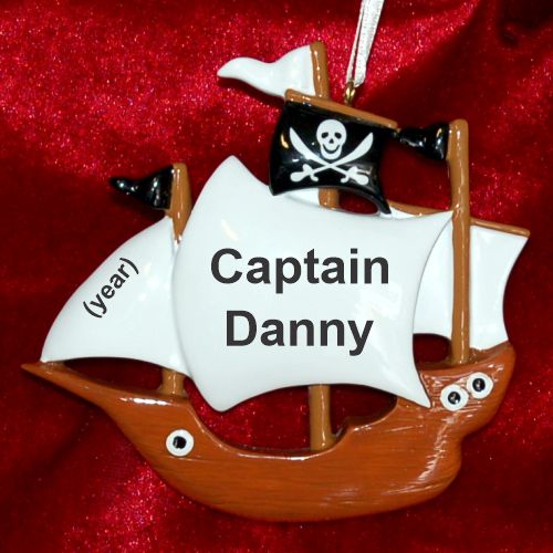 Pirate Christmas Ornament Personalized by RussellRhodes.com