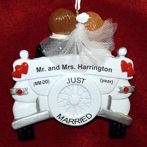 Wedding Christmas Ornament Just Married Personalized by RussellRhodes.com