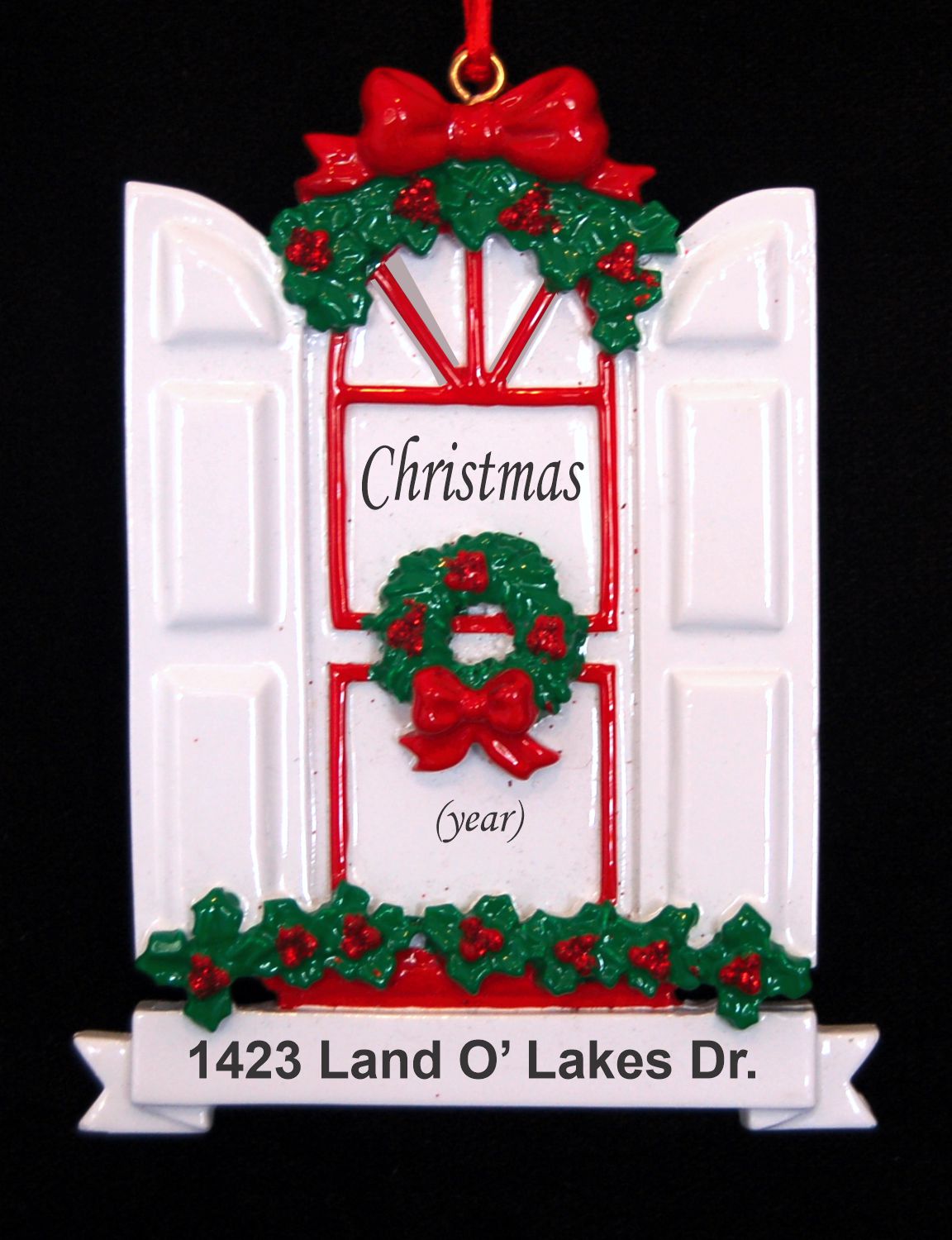 New Home Holiday Window Christmas Ornament Personalized by RussellRhodes.com