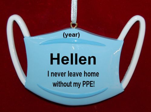 PPE Pandemic Christmas Ornament Personal Protection Personalized by RussellRhodes.com