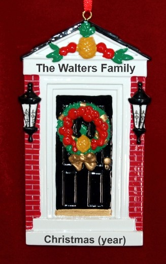 New Home Christmas Ornament Colonial Door Personalized by RussellRhodes.com