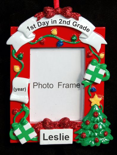 2nd Grade Christmas Ornament Frame Personalized by RussellRhodes.com