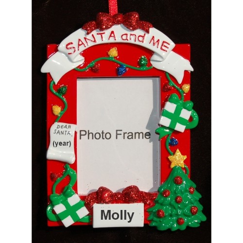 Santa and Me Photo Frame Christmas Ornament Personalized by RussellRhodes.com