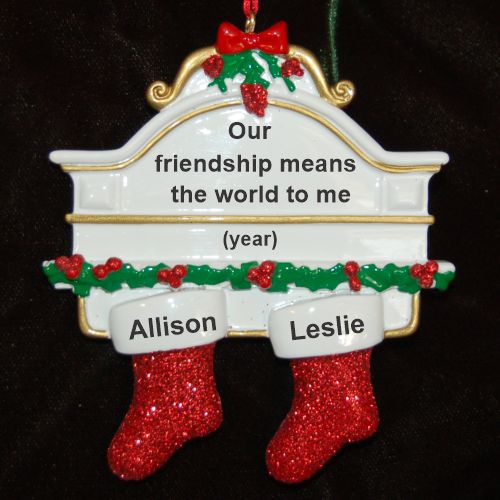 Two Friends for Life Christmas Ornament Personalized by RussellRhodes.com