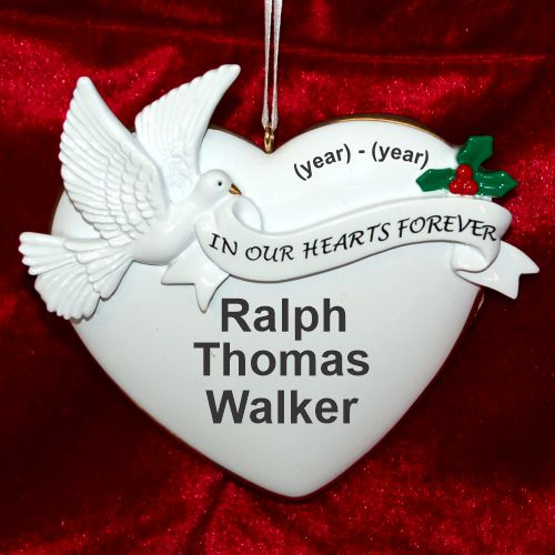 Memorial Christmas Ornament Heart of Remembrance Personalized by RussellRhodes.com