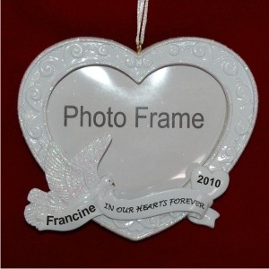 Memorial Photo Frame Christmas Ornament Personalized by Russell Rhodes