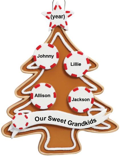 Grandparents Ornament My 4 Sweet Grandchildren Personalized by RussellRhodes.com