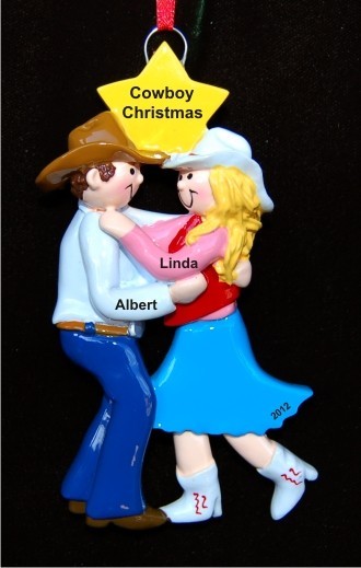 Western Dance Christmas Ornament Personalized by RussellRhodes.com