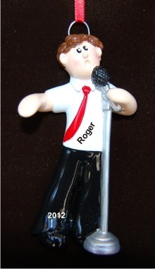 Singer Boy Christmas Ornament Personalized by Russell Rhodes