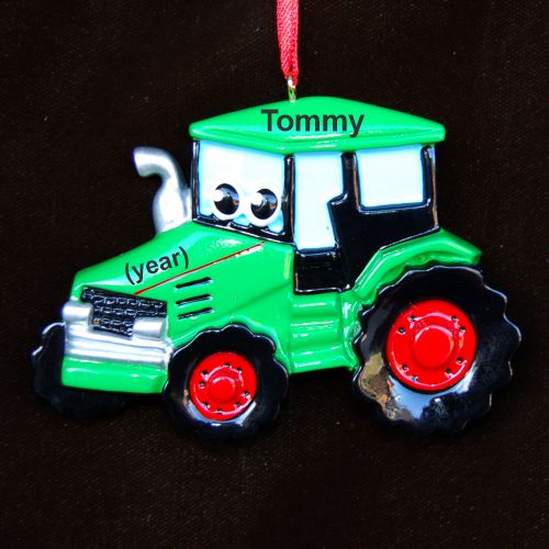 Tractor Toy Christmas Ornament Personalized by Russell Rhodes