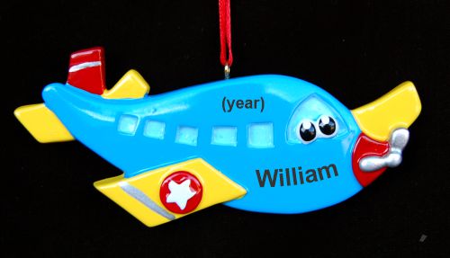 Kids Christmas Ornament Airplane Toy Personalized by RussellRhodes.com
