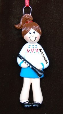 Clarinet Girl Christmas Ornament Personalized by Russell Rhodes