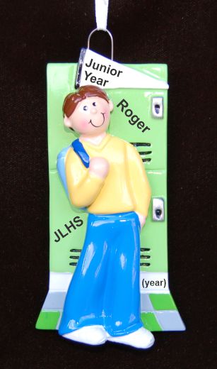 Junior Year High School Christmas Ornament Male Brunette Personalized by RussellRhodes.com