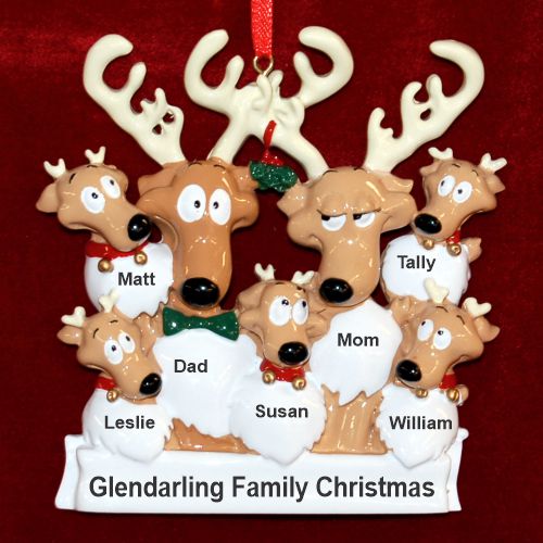 Family Christmas Ornament Reindeer 7 Personalized by RussellRhodes.com