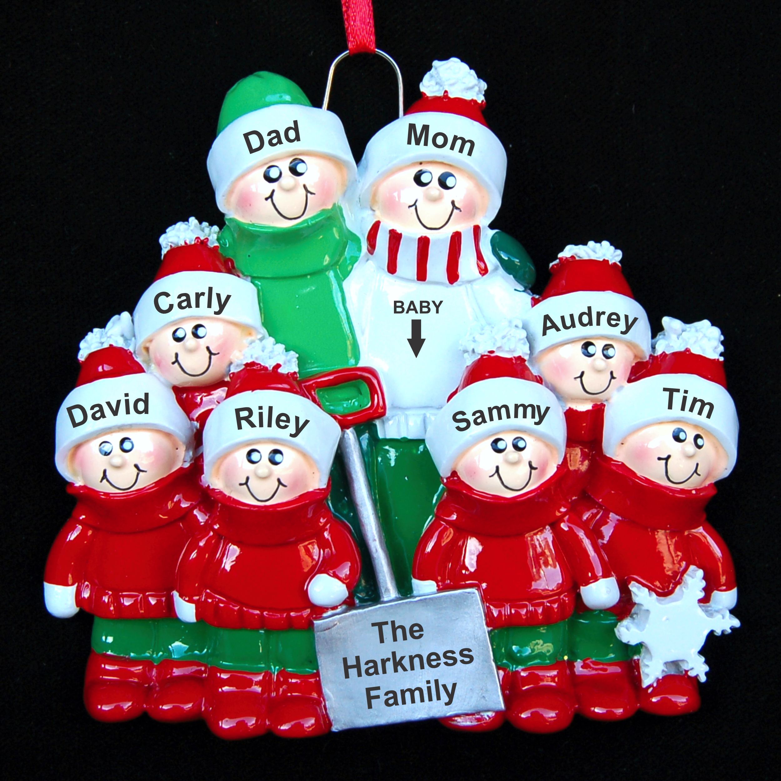 Expecting Christmas Ornament Winter Fun Personalized by RussellRhodes.com