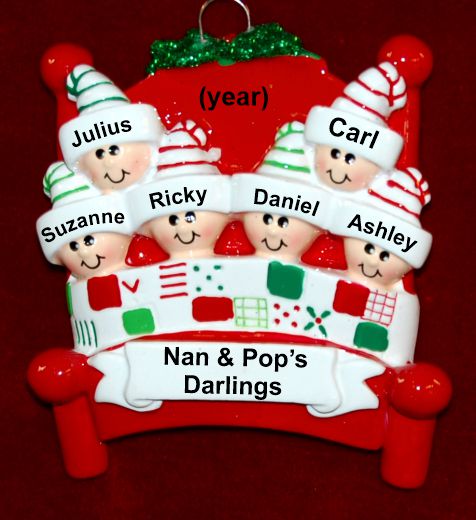 Grandparents Christmas Fun 6 Grandkids Warm & Cozy  Personalized by RussellRhodes.com