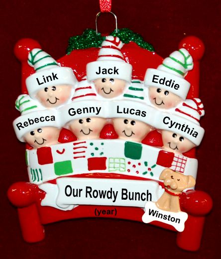 Grandparents Christmas Ornament for 7 Grandkids with Pets Warm & Cozy  Personalized by RussellRhodes.com
