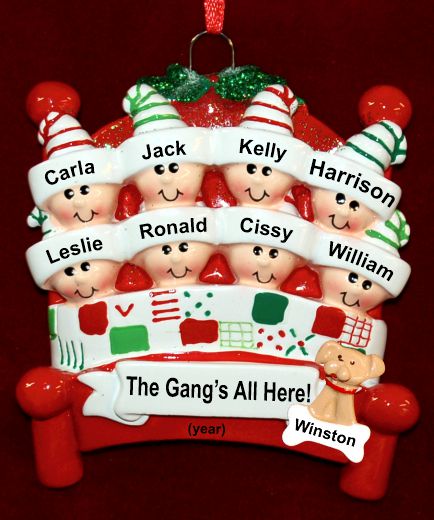 Grandparents Christmas Ornament for 8 Grandkids with Pets Warm & Cozy  Personalized by RussellRhodes.com