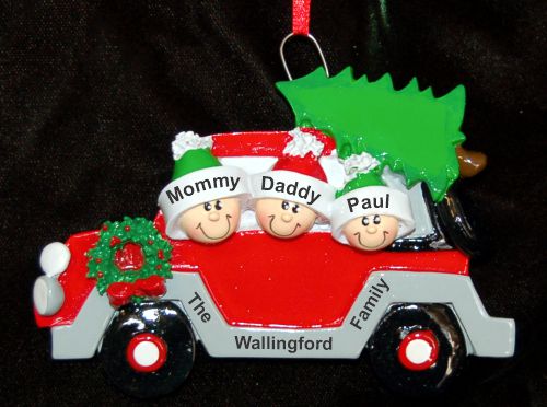 Family Christmas Ornament for 3 Let's Get the Tree Personalized by RussellRhodes.com