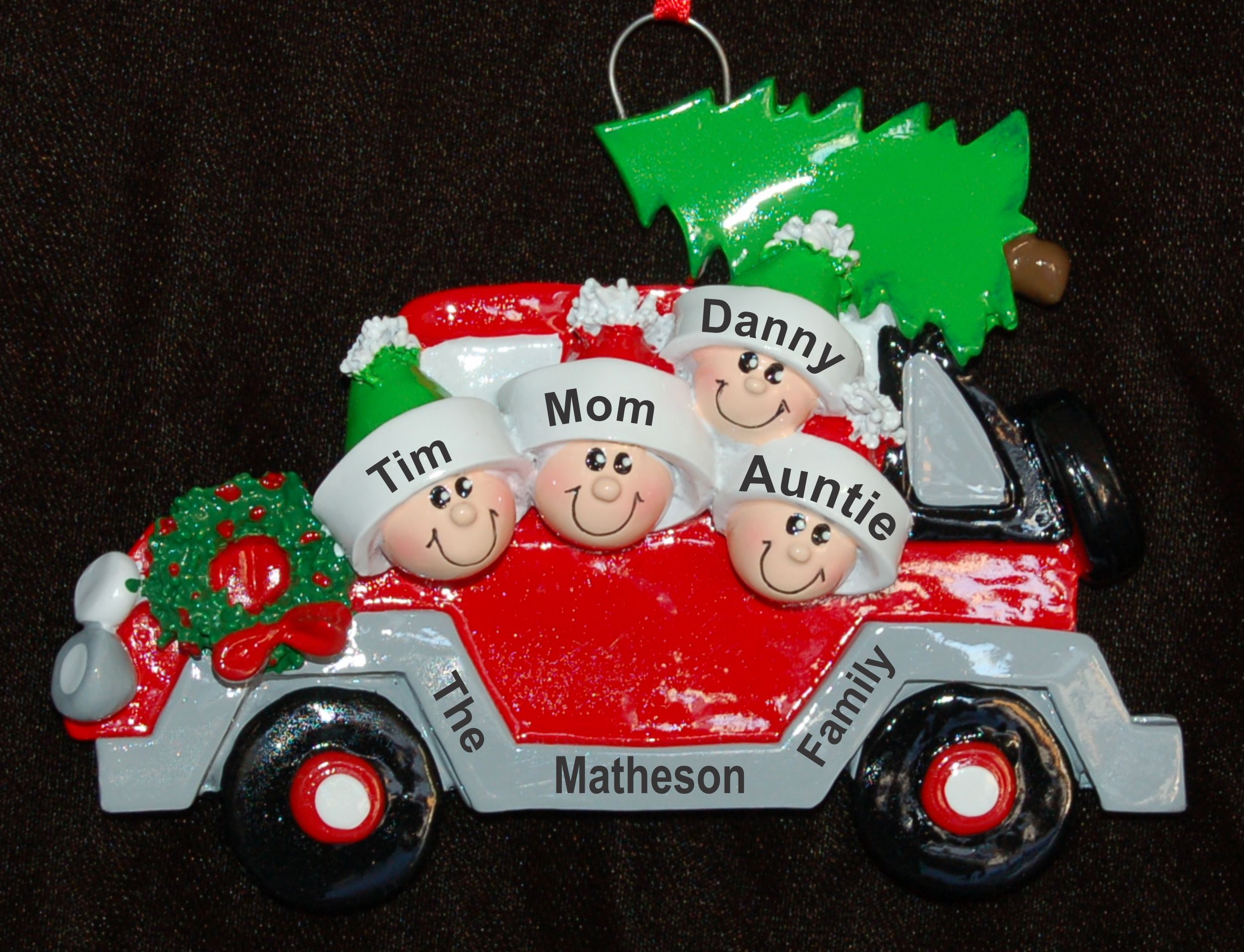 Family Christmas Ornament Let's Get the Tree 4 Personalized by RussellRhodes.com