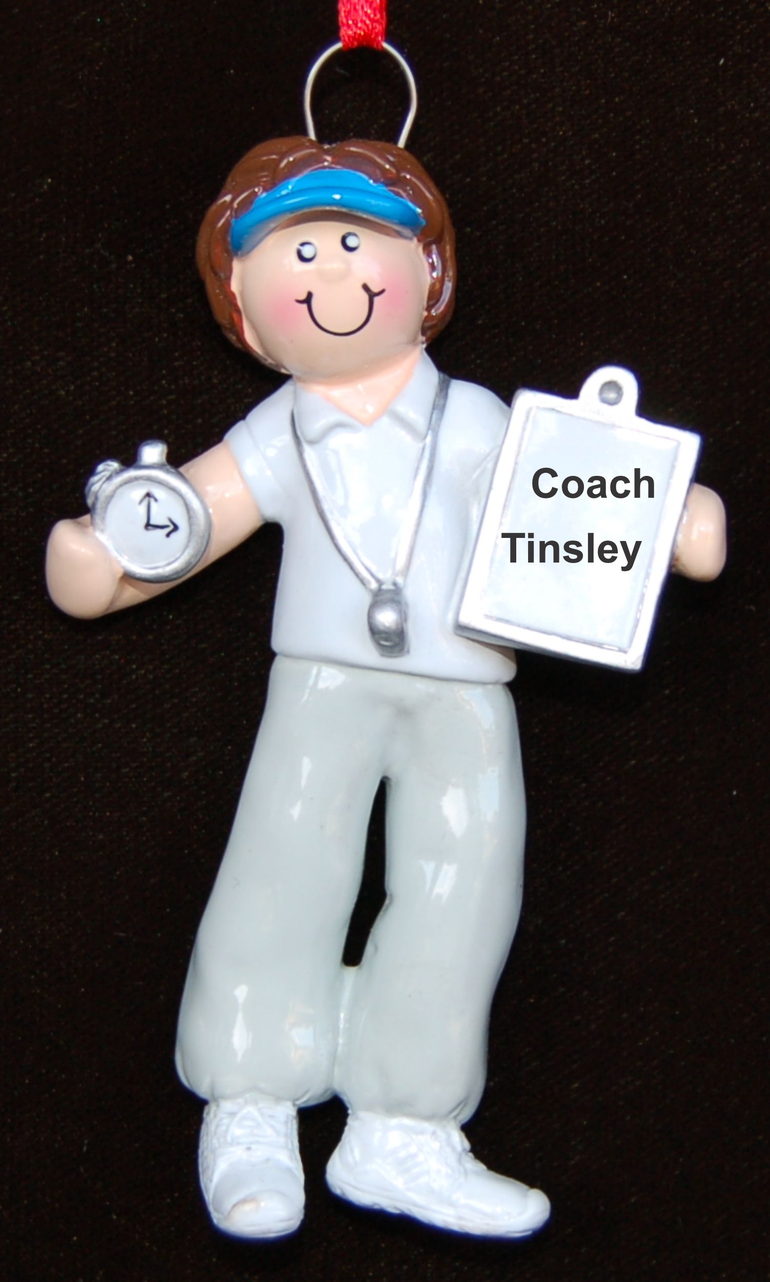 Personalized Coach Christmas Ornament Female by Russell Rhodes