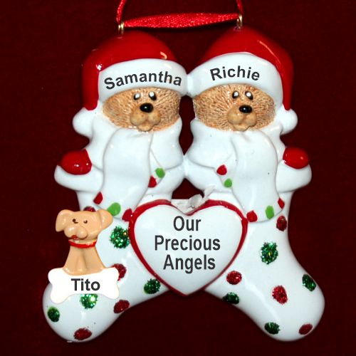 Xmas Cute Kids Christmas Ornament with Pets Personalized by RussellRhodes.com
