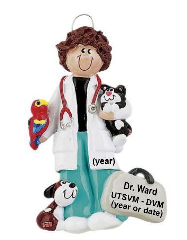 Graduation from Veterinary School Ornament Female Personalized by RussellRhodes.com