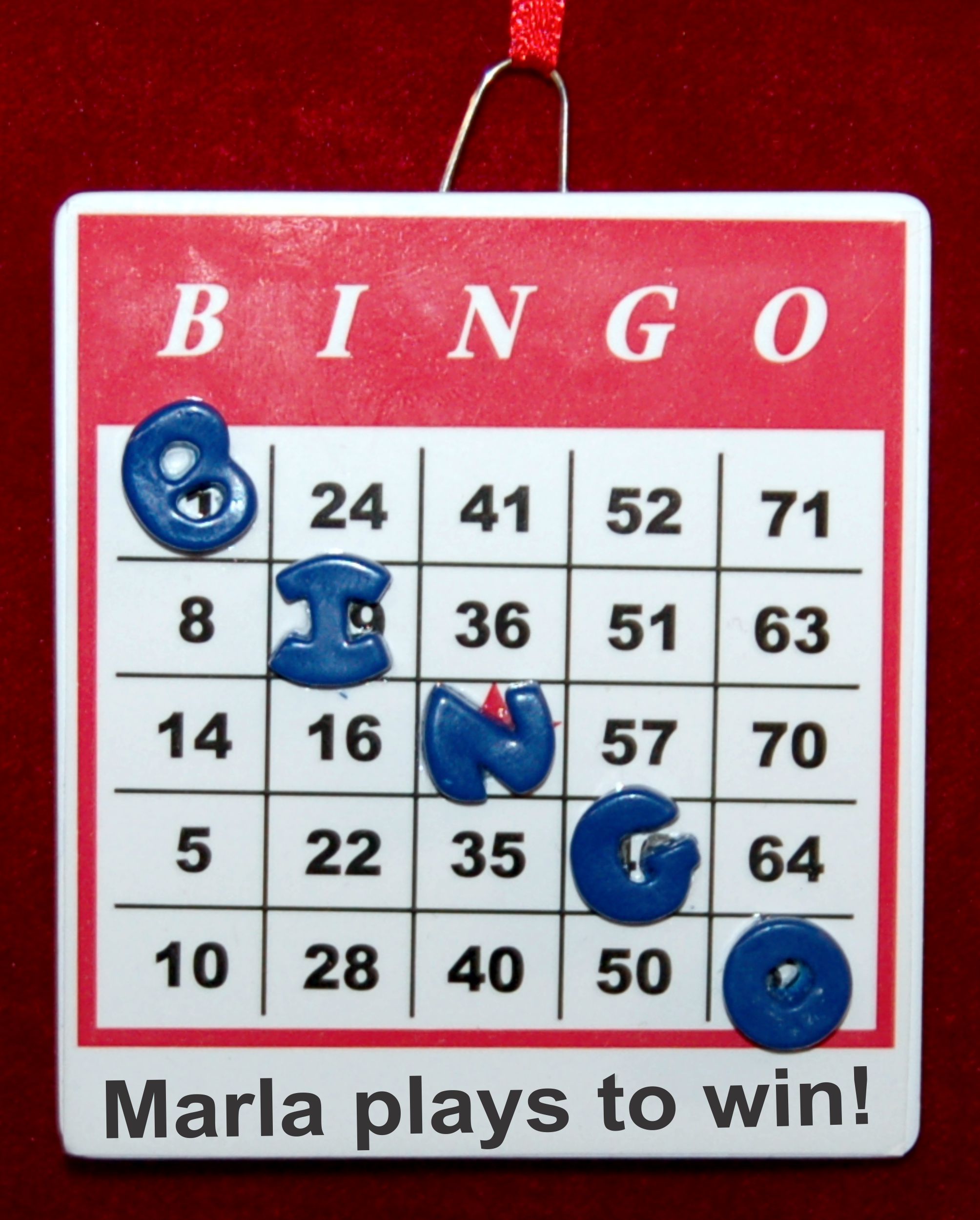 Personalized Bingo Christmas Ornament by Russell Rhodes