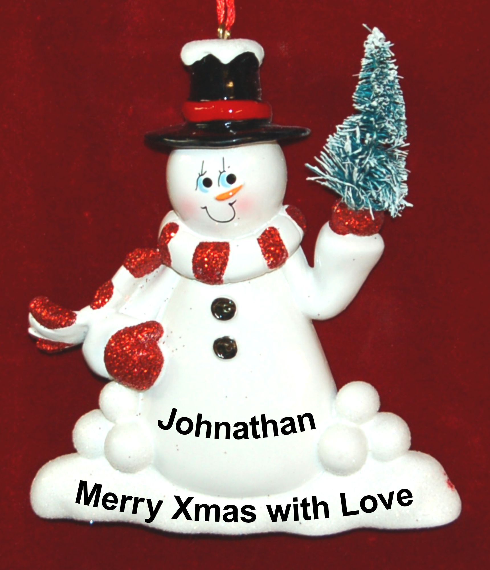 Snowman Christmas Ornament Winter Fun Personalized by RussellRhodes.com