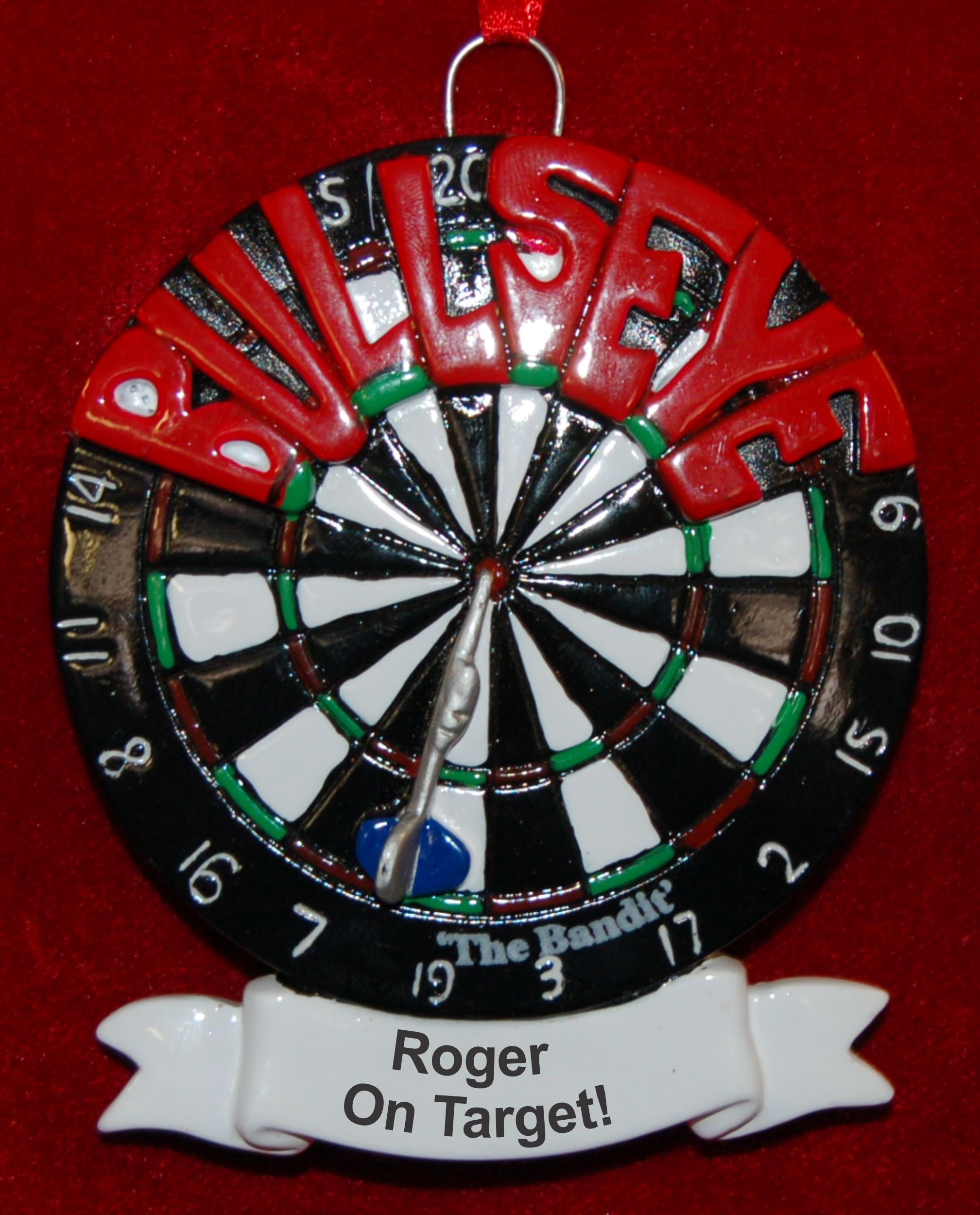 Darts Christmas Ornament On Target Personalized by RussellRhodes.com