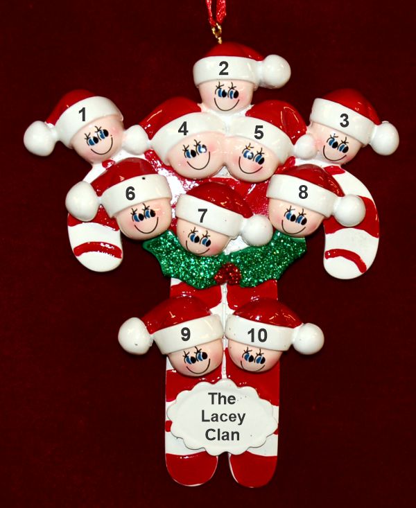 Grandparents Christmas Ornaments Candy 10 Grandkids Personalized by RussellRhodes.com