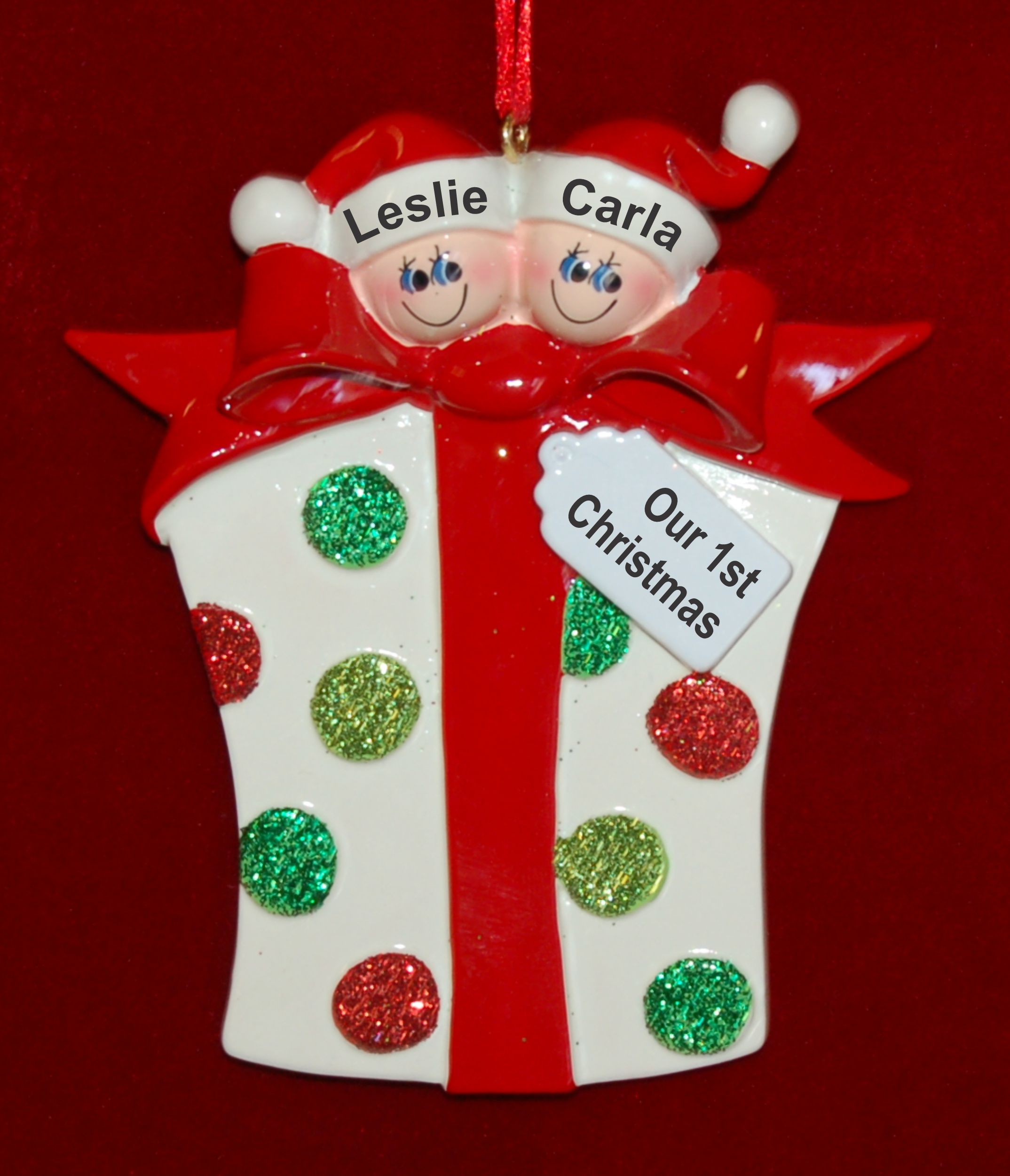 Personalized Couple Christmas Ornament Xmas Gift by Russell Rhodes