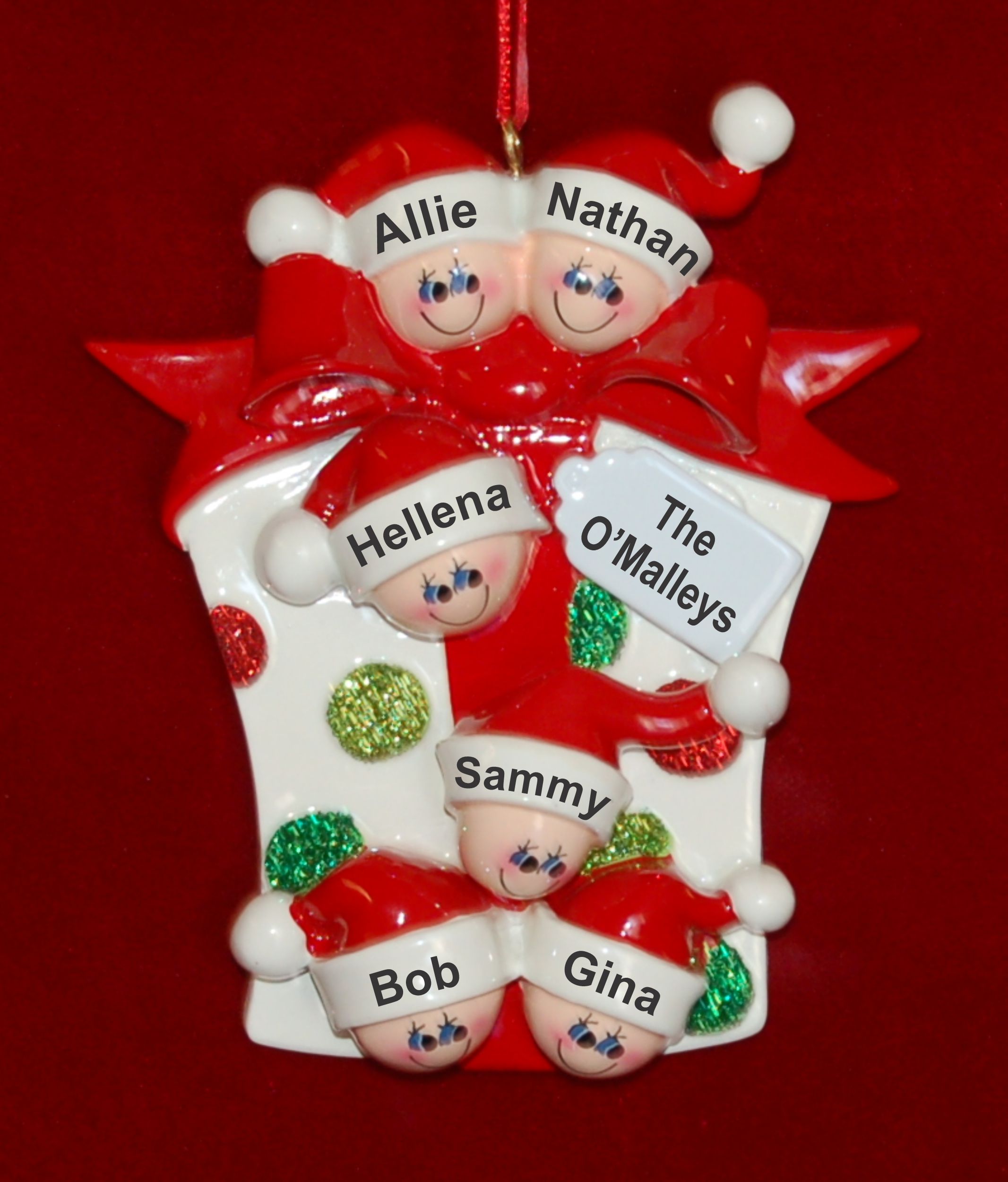 Personalized Family Christmas Ornament Xmas Gift for 6 by Russell Rhodes