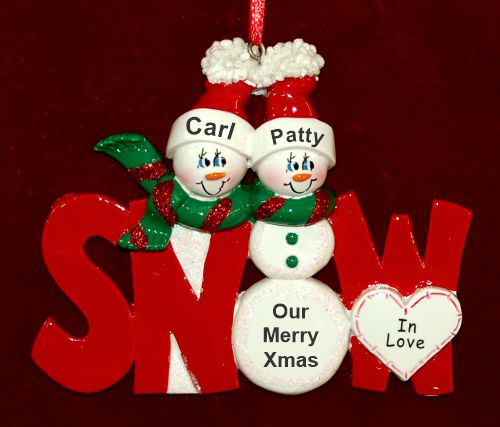 Couple Christmas Ornament Let it Snow Personalized FREE by Russell Rhodes