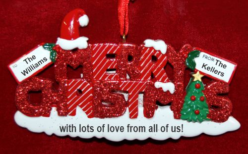 Personalized Merry Christmas Ornament by Russell Rhodes