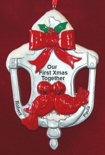 Personalized 1st Xmas Together Christmas Ornament Knocker Style by Russell Rhodes