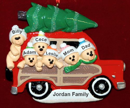 Family Christmas Ornament Woody for 6 Personalized by RussellRhodes.com