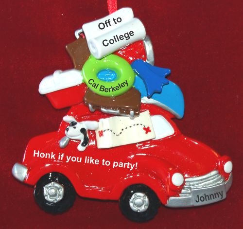 Car's Loaded & I'm Off to College Christmas Ornament Personalized by RussellRhodes.com