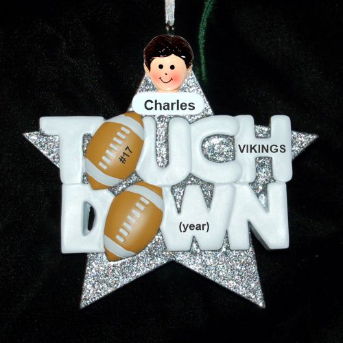 Football Ornament for Boy or Girl Personalized by RussellRhodes.com