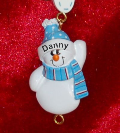 Linking Snowman, Add-A-Grandchild Christmas Ornament Personalized by RussellRhodes.com