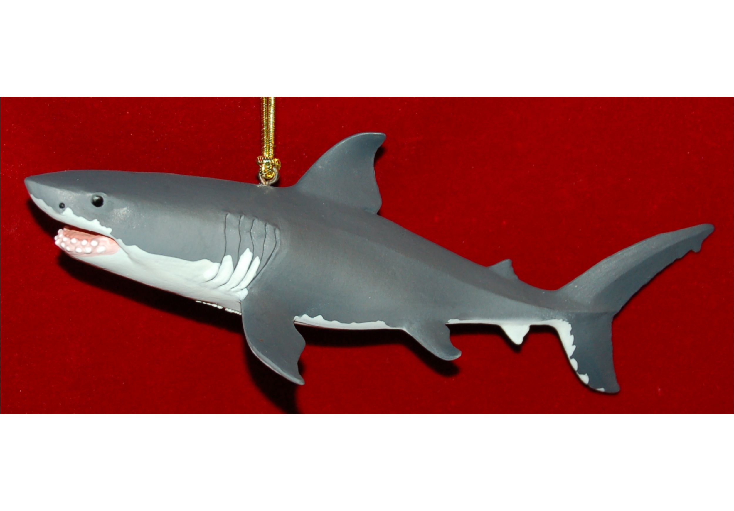 Personalized Great White Shark Christmas Ornament by Russell Rhodes