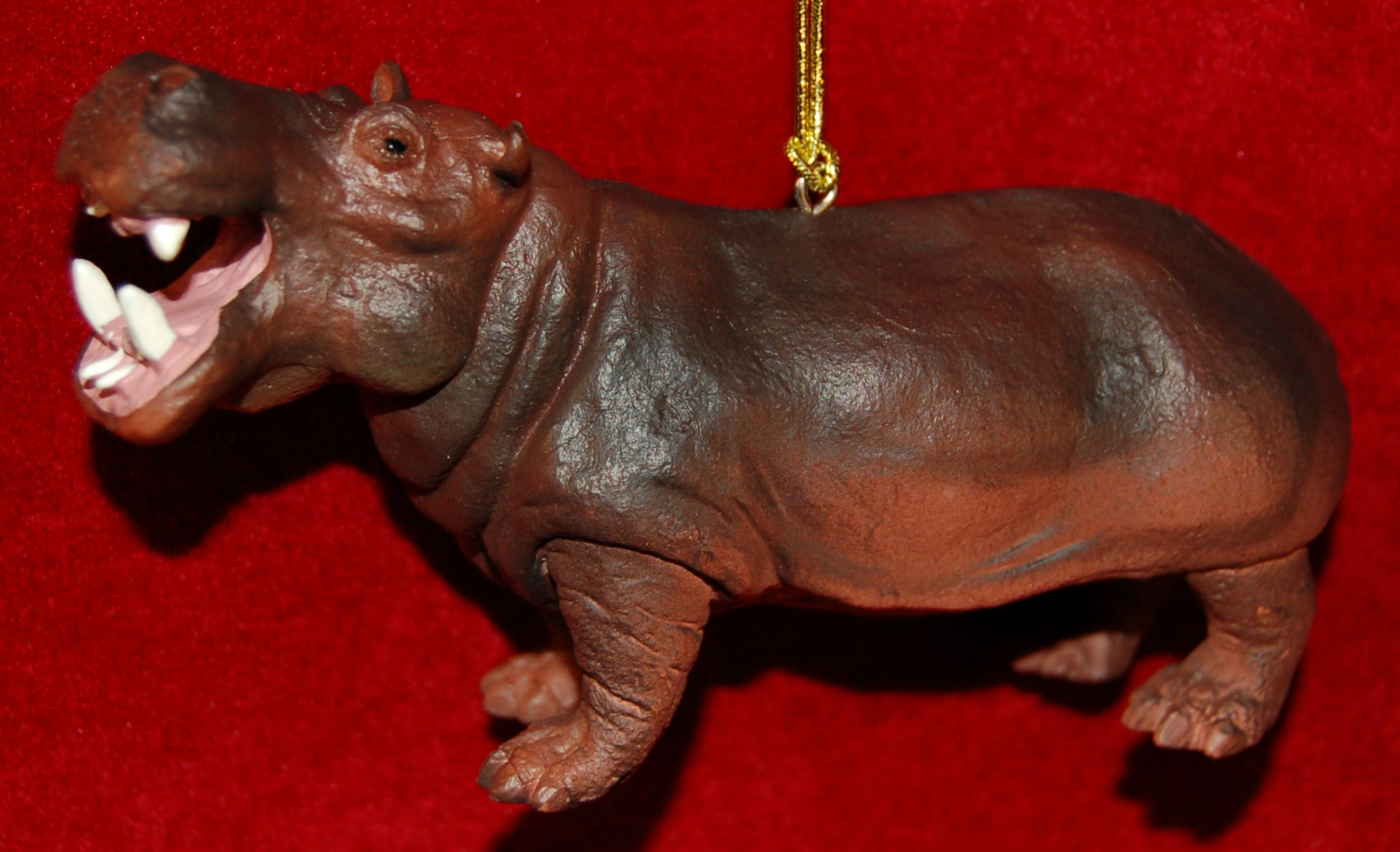 Hippopotamus Christmas Ornament Personalized by Russell Rhodes