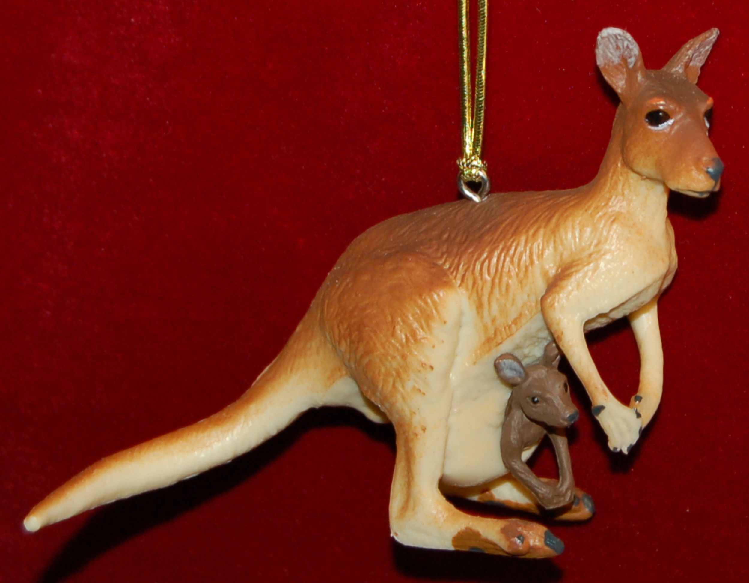 Kangaroo Christmas Ornament with Baby Roo Personalized by RussellRhodes.com
