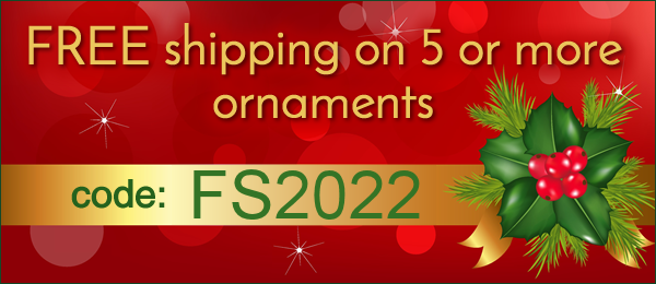 Free Shipping on 5 or More Ornaments