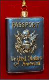 Passport to the World Glass Personalized Ornament Personalized by Russell Rhodes