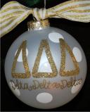 Delta Delta Delta Christmas Ornament Personalized by Russell Rhodes