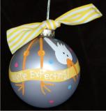 Hand Painted We're Expecting Glass Christmas Ornament Personalized by Russell Rhodes